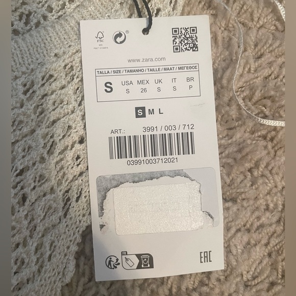 NWT ZARA CROCHETED TOP - Picture 3 of 5